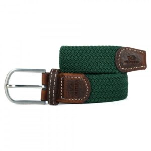 ceinture-tressee-elastique-vert-imperial