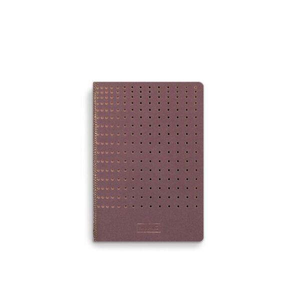 notebook A6. gridded Burgundy