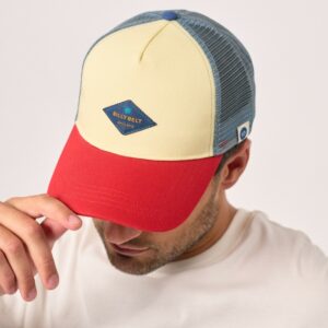 BILLYBELT • Casquette Trucker "Crème et rouge"