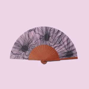 A FAN OF • Éventail en bois et coton "Chic Bloom"