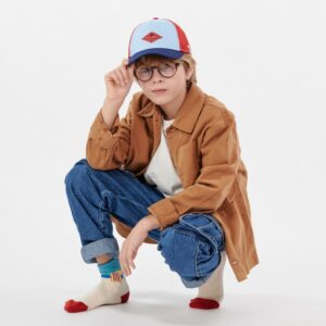 BILLYBELT • Casquette KIDS Trucker "Bleu et rouge"