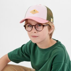 BILLYBELT • Casquette KIDS Trucker "Rose et kaki"