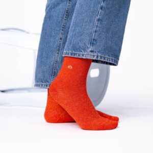 BILLYBELT • Chaussettes Femme "Coton/Paillettes "Rouge"