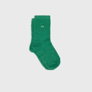 BILLYBELT • Chaussettes Femme "Coton/Paillettes "Vertes"
