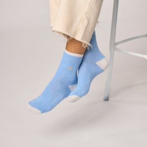 BILLYBELT • Chaussettes Femme "Vintage" (bleu clair)