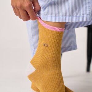 BILLYBELT • Chaussettes Femme "Vintage" (ocre)