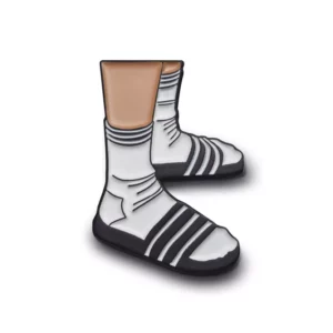 MAKE HEADS TURN • Pin's"Claquettes chaussettes"