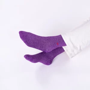 BILLYBELT • Chaussettes Femme "Coton/Paillettes "Mauve"