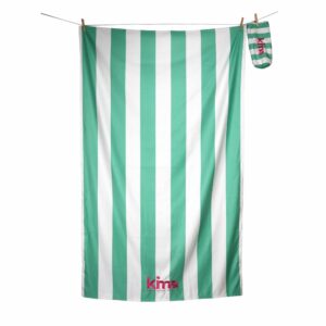 KIMA • Serviette de plage lignée "Menthe"