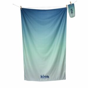 KIMA • Serviette de plage Tie & Dye "Bleu Lagon"
