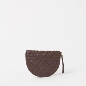 O MY BAG • Porte-monnaie "Laura" (Chocolat tressé)
