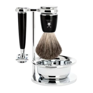 MUHLE • Kit "Rytmo" (noir / peigne fermé + bol)