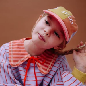 STICKY SIS CLUB • Casquette Kids "Gingham flower + rose"