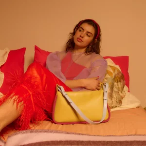 STICKY SIS CLUB • Sac à main "Il Sole"  lemon leaf + positano purple