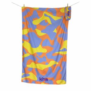 KIMA • Serviette de plage lignée "Camo sunset"