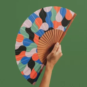 A FAN OF • Éventail en bois et coton "Arcadia"
