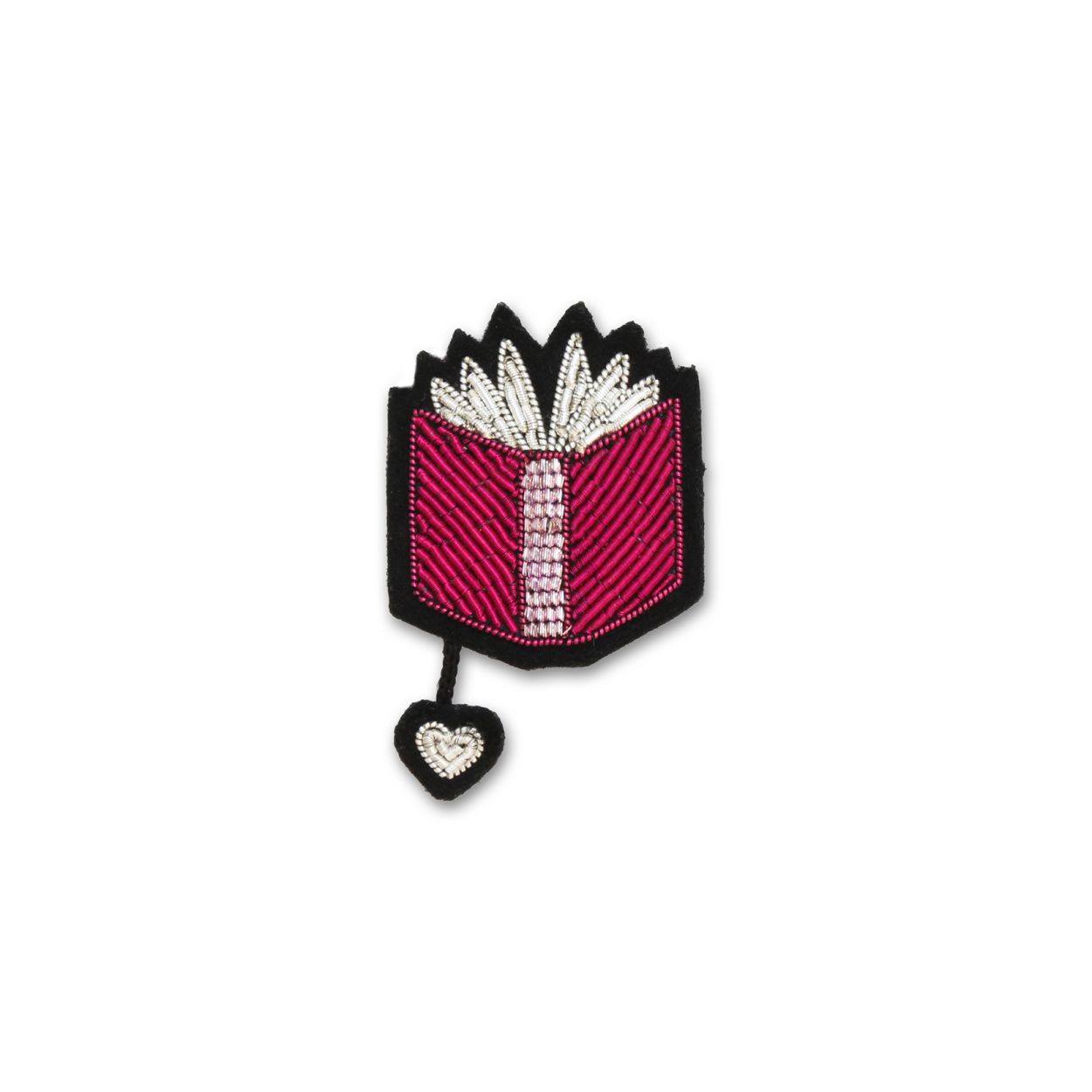 MACON & LESQUOY : Broche "Livre Rose"