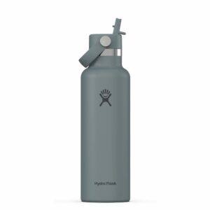 HYDRO FLASK • Gourde ouverture étroite avec paille "Shale Grey" (620 cl)