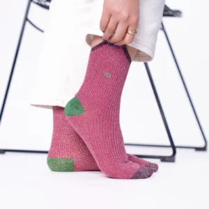 BILLYBELT • Chaussettes Femme "Vintage" (Vieux rose)