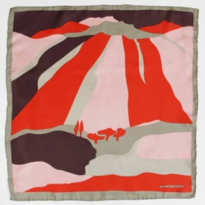 LES BELLES VAGABONDES • foulard en soie "Vivaro corail"