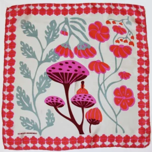 LES BELLES VAGABONDES • foulard en soie "Alice orange"