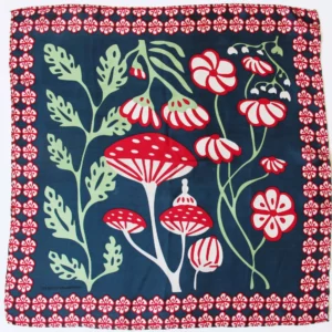 LES BELLES VAGABONDES • foulard en soie "Alice navy"