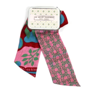 LES BELLES VAGABONDES • bandeau en soie "Ivy Kaki"