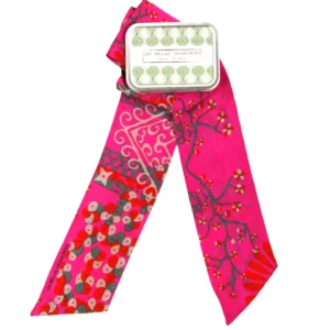 LES BELLES VAGABONDES • bandeau en soie "Masami Fuchsia"
