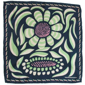 LES BELLES VAGABONDES • foulard en soie "Forget me not"