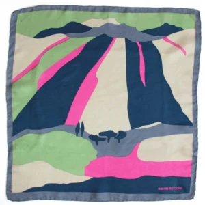 LES BELLES VAGABONDES • foulard en soie "Vivaro fushia"