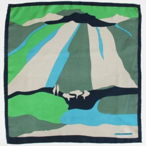 LES BELLES VAGABONDES • foulard en soie "Vivaro vert"