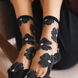ATELIER ST EUSTACHE • Chaussettes "Murano Argenté" - 36/38
