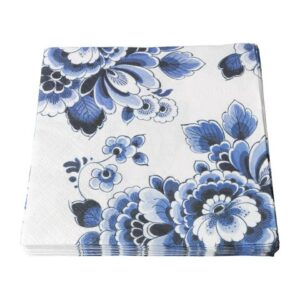 HEINEN DELFT BLAUW • Serviettes en papier "Flowers"