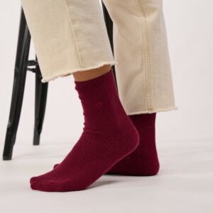 BILLYBELT • Chaussettes Femme avec Angora "Plum"