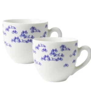 HEINEN DELFT BLAUW • Lot de 2 tasses à café "Vélo"